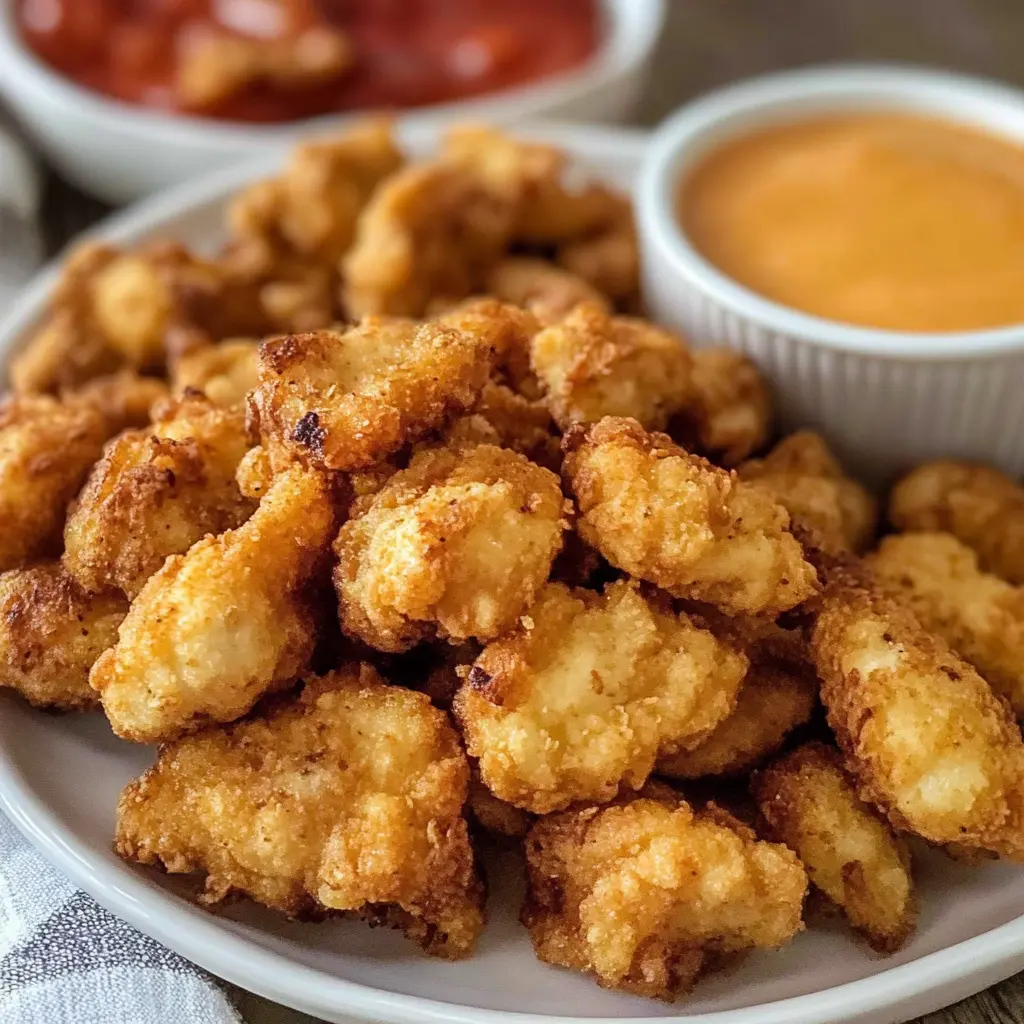 Copycat Chick Fil A Nuggets Recipe Easy Homemade Delicious 2 COPYCAT CHICK FIL A NUGGETS centered hero view, clean and uncluttered