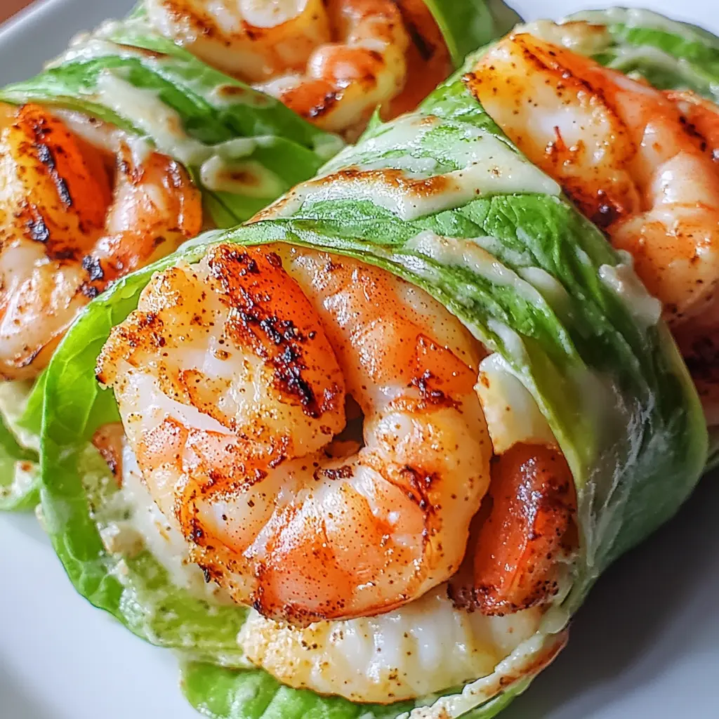 Grilled Shrimp Caesar Wraps Easy Weeknight Dinner 2 GRILLED SHRIMP CAESAR WRAPS centered hero view, clean and uncluttered