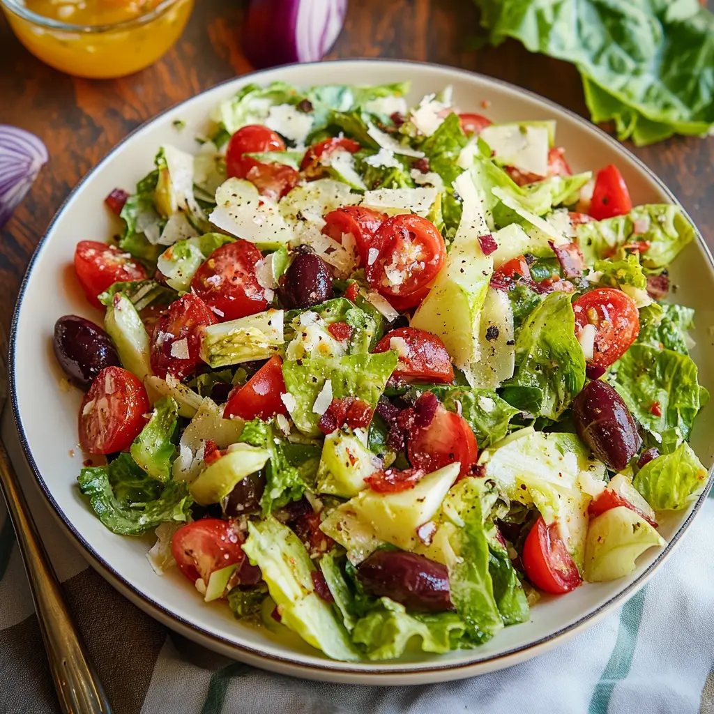 ITALIAN CHOPPED SALAD centered hero view, clean and uncluttered
