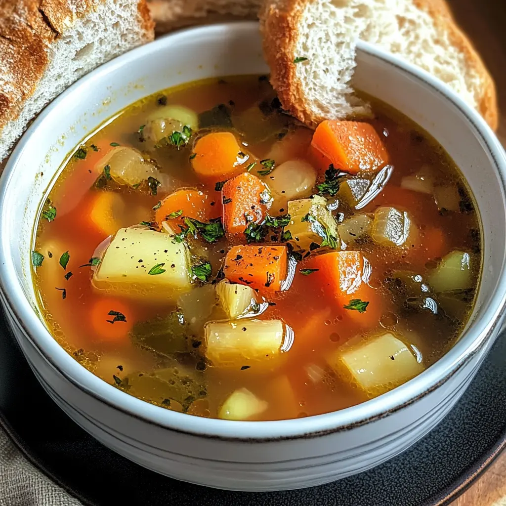 OLIVE GARDEN VEGETABLE SOUP centered hero view, clean and uncluttered