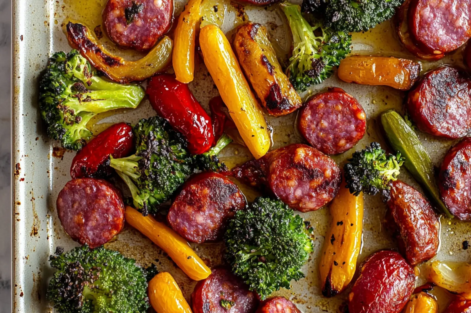 Sheet Pan Sausage and Vegetables Easy Weeknight Dinner