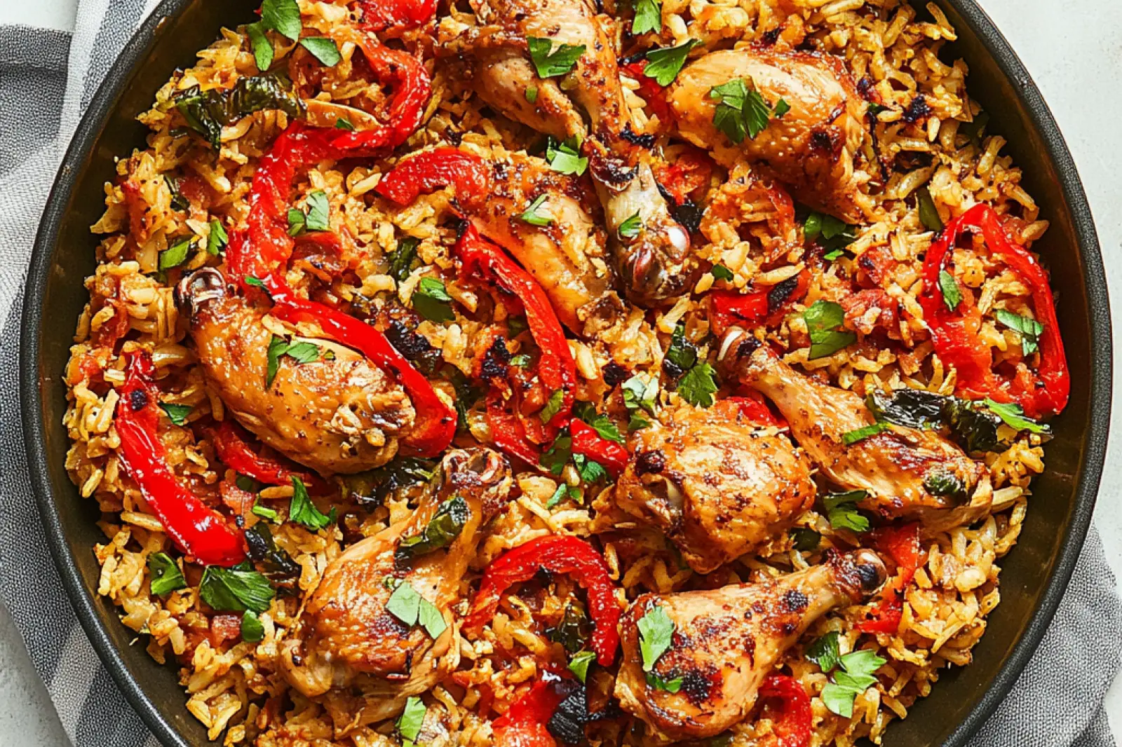 30 Minute One Pan Chicken and Rice Easy Weeknight Dinner