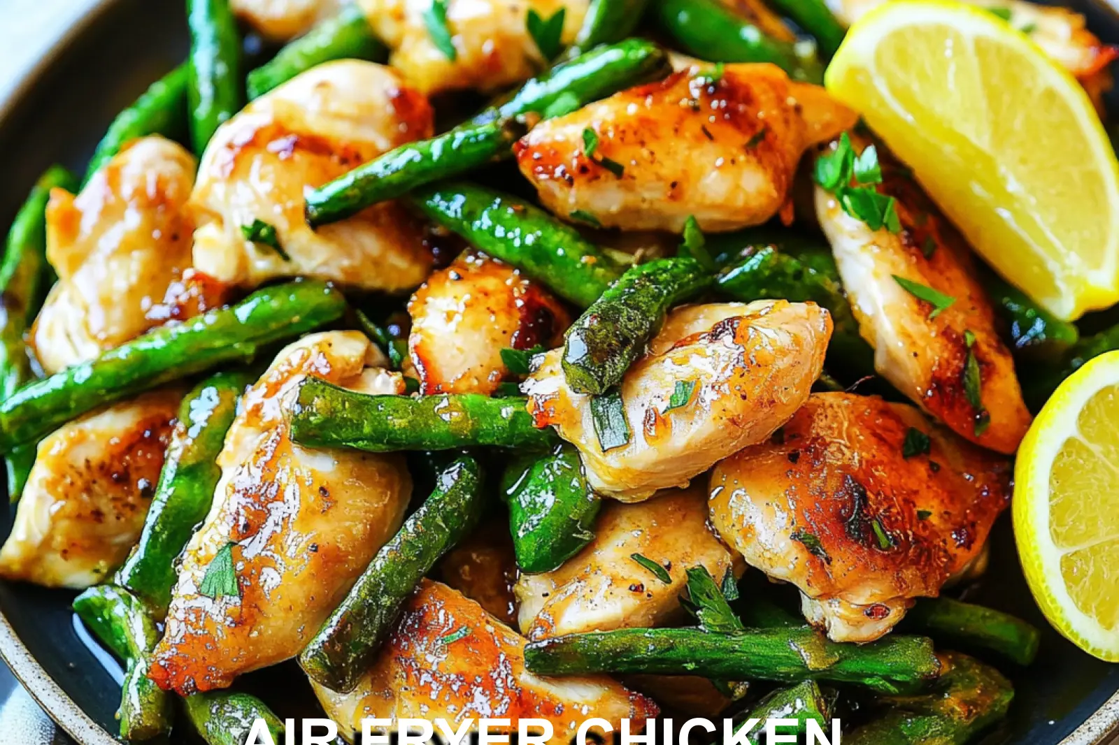 Air Fryer Chicken Breast Asparagus Lemon Easy Weeknight Dinner