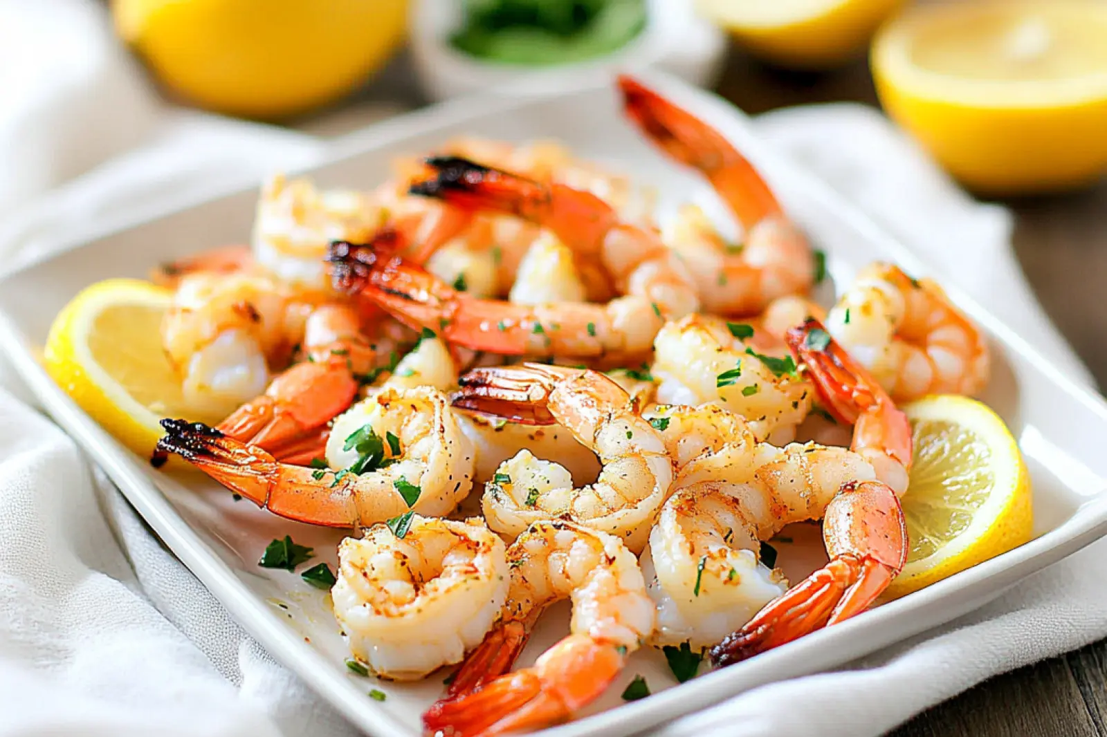 Air Fryer Garlic Shrimp with Lemon Easy Weeknight Dinner