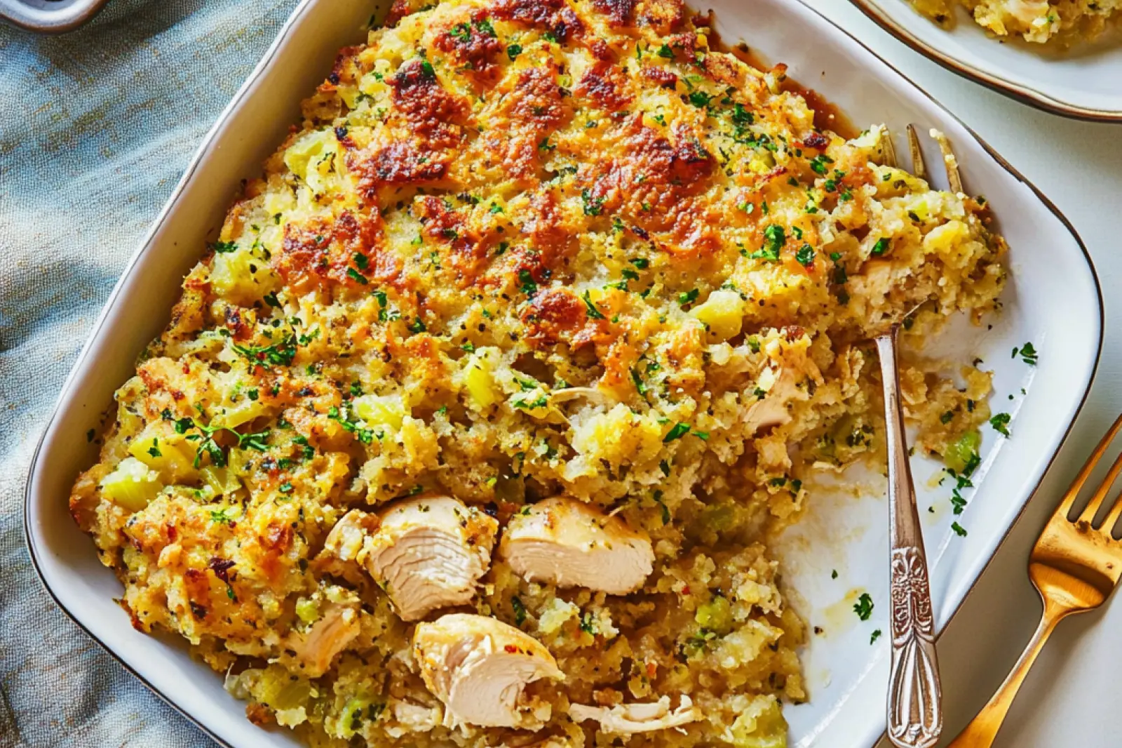 Chicken And Stuffing Casserole Recipe Easy Comforting Dinner