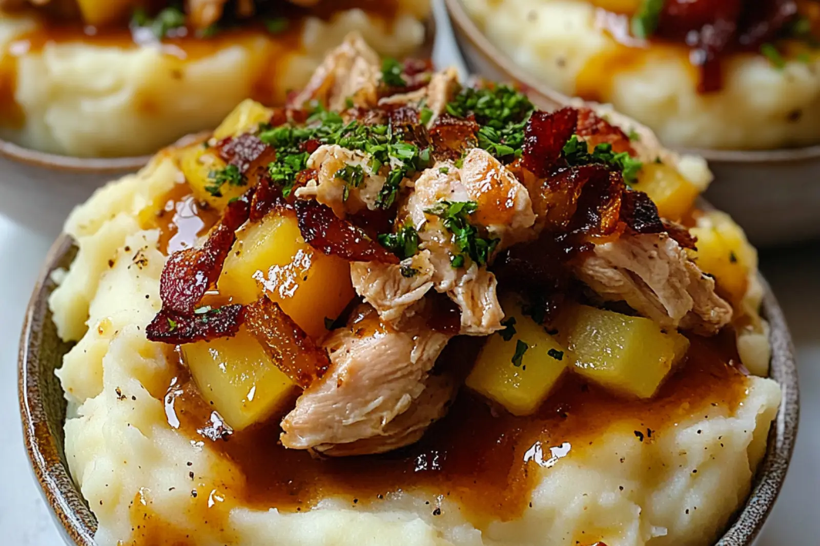 Chicken Mashed Potato Bowls Easy Comforting Dinner