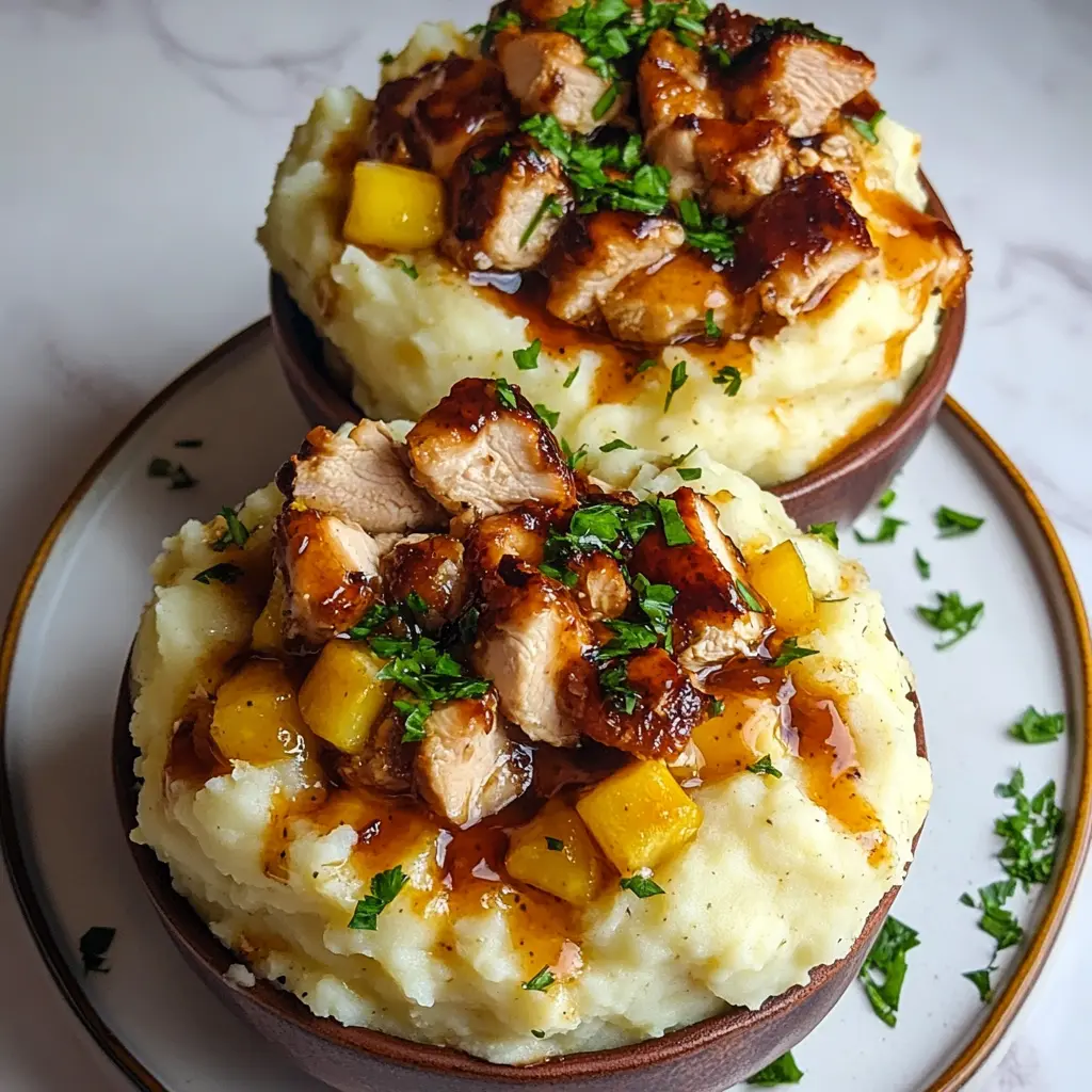 Chicken Mashed Potato Bowls centered hero view, clean and uncluttered