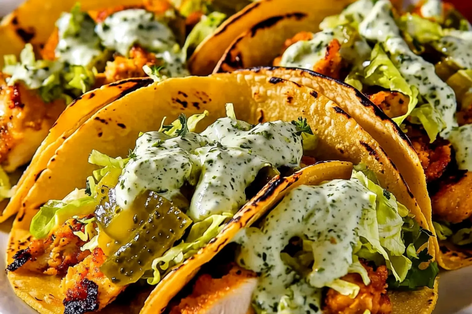 Dill Pickle Ranch Smash Chicken Tacos Easy Weeknight Dinner