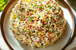 Easy Fried Rice Recipe Perfect for Busy Weeknights EASY FRIED RICE centered hero view, clean and uncluttered