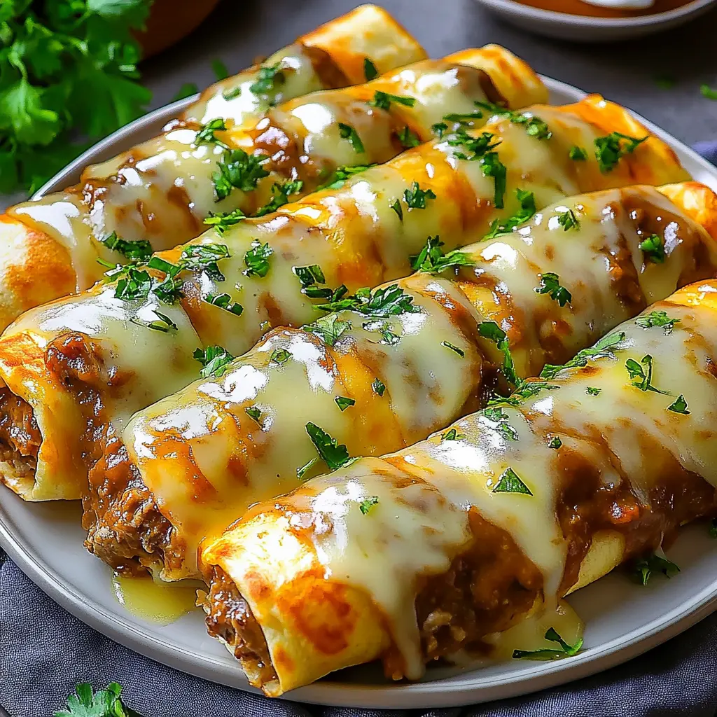 FRENCH DIP TORTILLA ROLL UPS centered hero view, clean and uncluttered