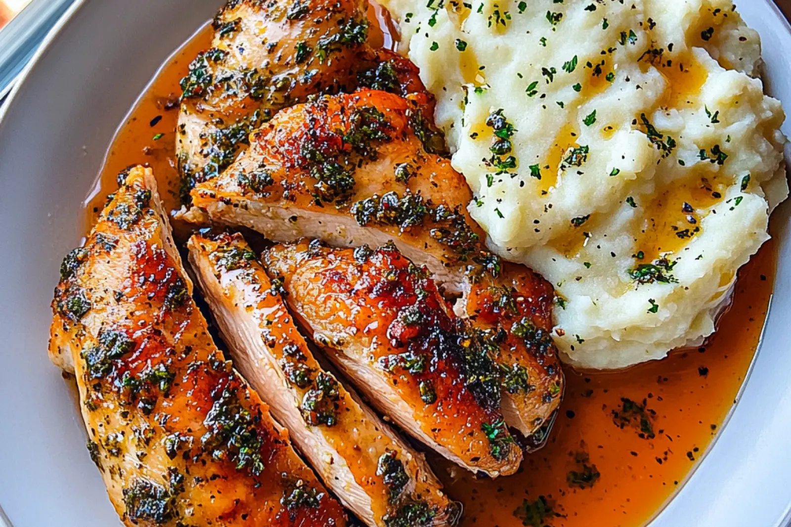 Garlic Herb Chicken with Mashed Potatoes Easy Weeknight Dinner