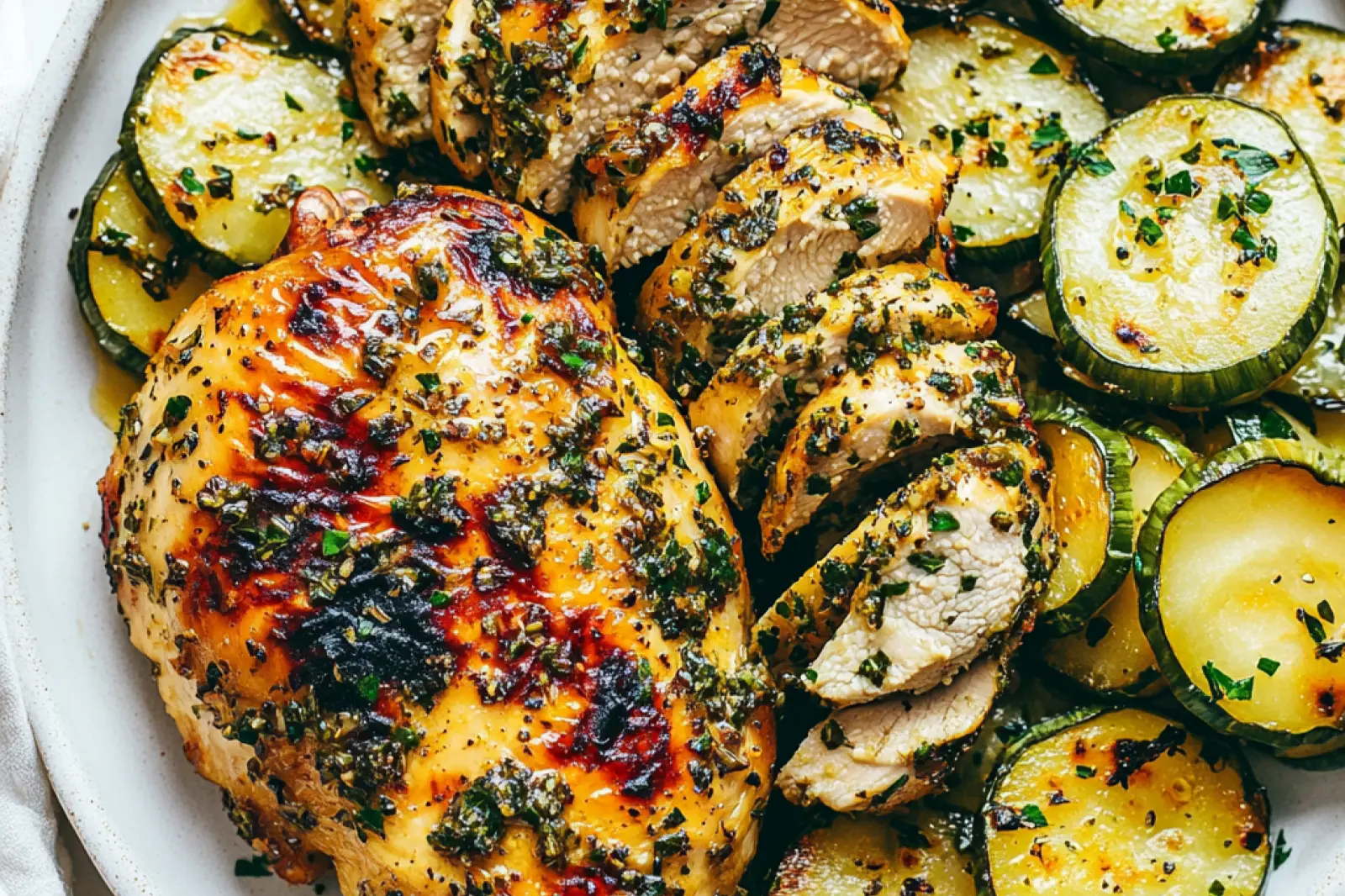 Garlic Herb Chicken with Zucchini Easy Weeknight Dinner