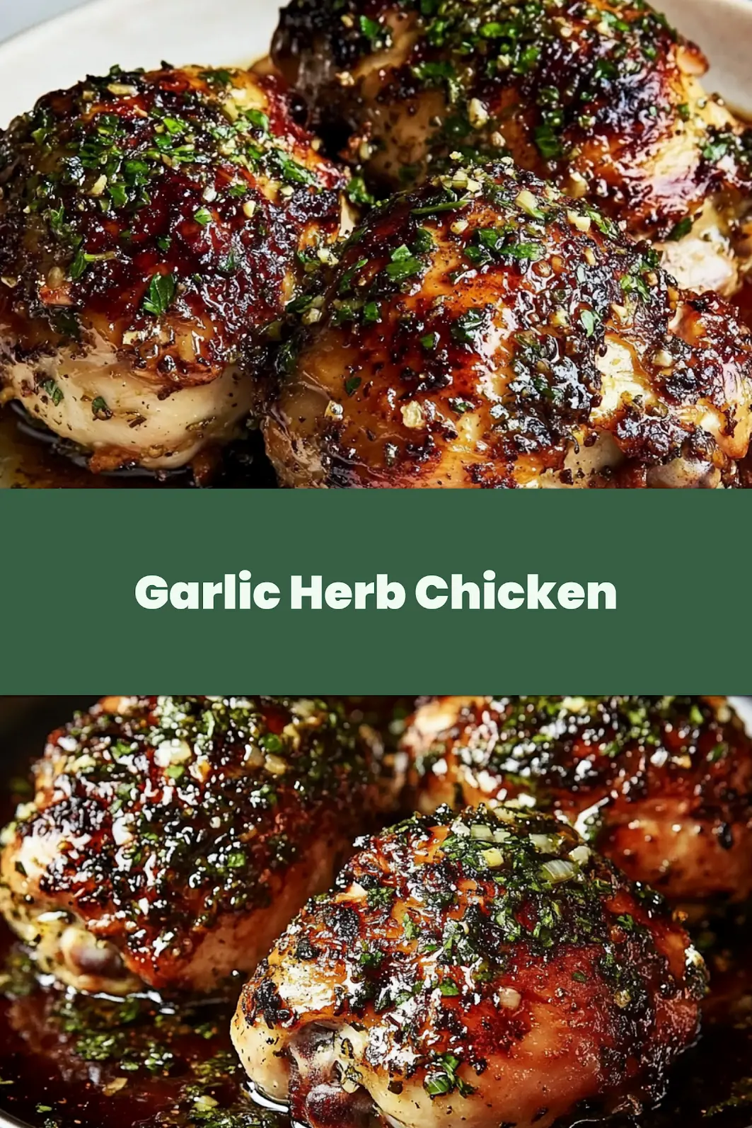 Garlic herb chicken with balsamic glaze over mashed potatoes ready to serve