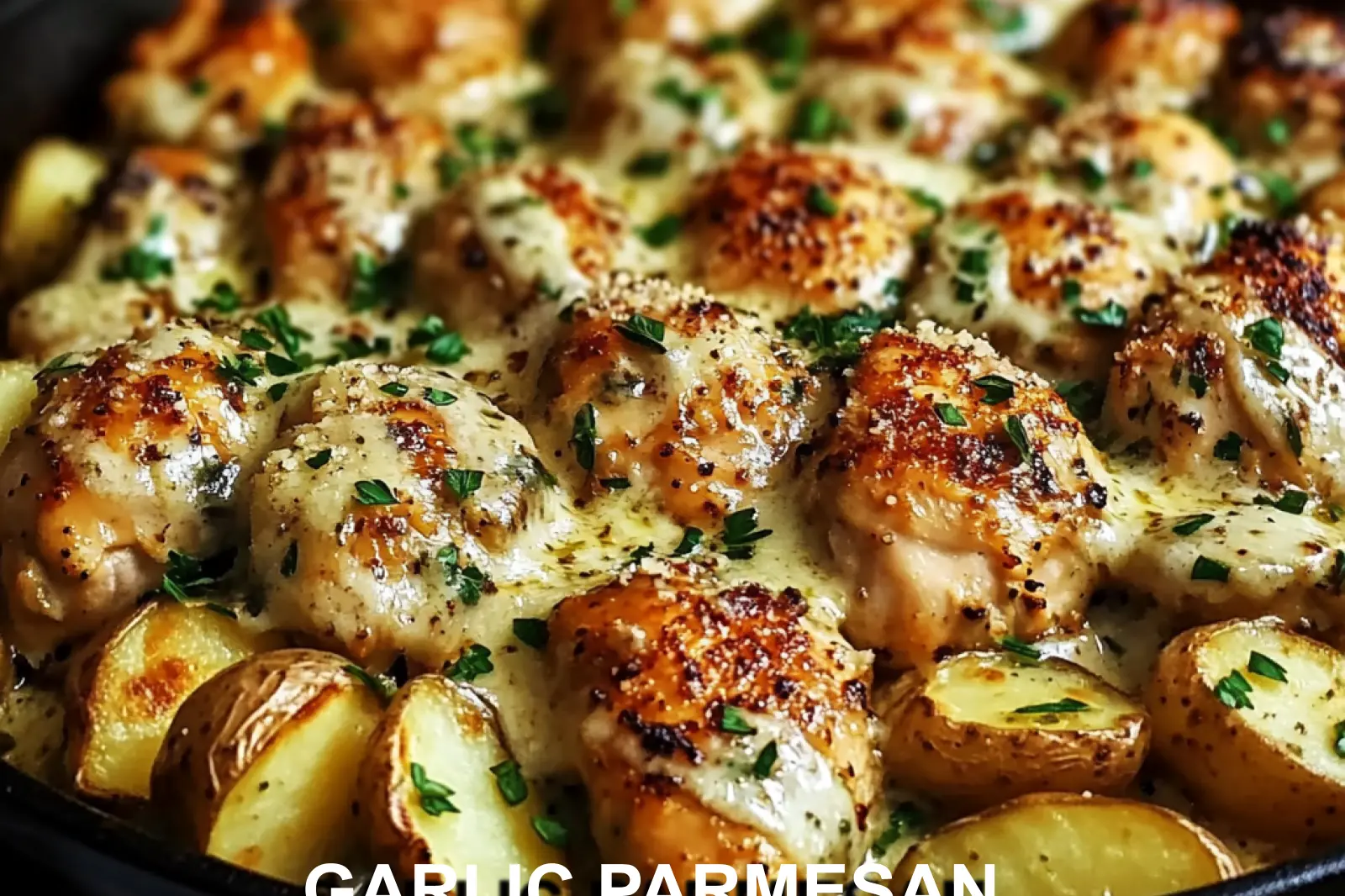Garlic Parmesan Chicken and Potatoes Skillet Easy Weeknight Dinner