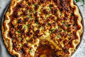 GROUND TURKEY COTTAGE PIE centered hero view, clean and uncluttered