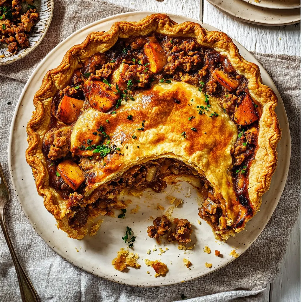 Ground Turkey Cottage Pie Easy Comforting Weeknight Dinner 3 Ground turkey cottage pie with golden mashed potato topping, centered hero view