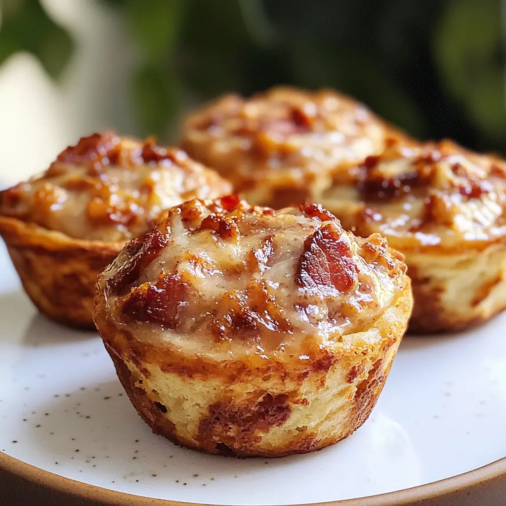 HIGH PROTEIN MAPLE BACON PANCAKE MUFFINS centered hero view, clean and uncluttered