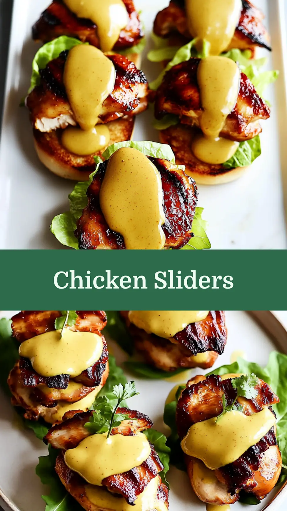 Honey Mustard BLT Chicken Sliders centered hero view, clean and uncluttered