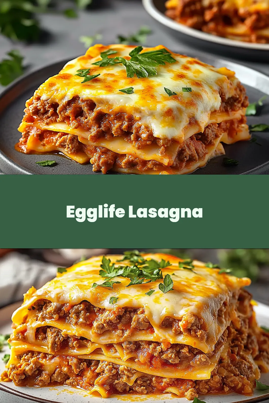 Low-Carb Egglife Lasagna Easy Weeknight Dinner Recipe 4 LOW CARB EGGLIFE LASAGNA centered hero view, clean and uncluttered