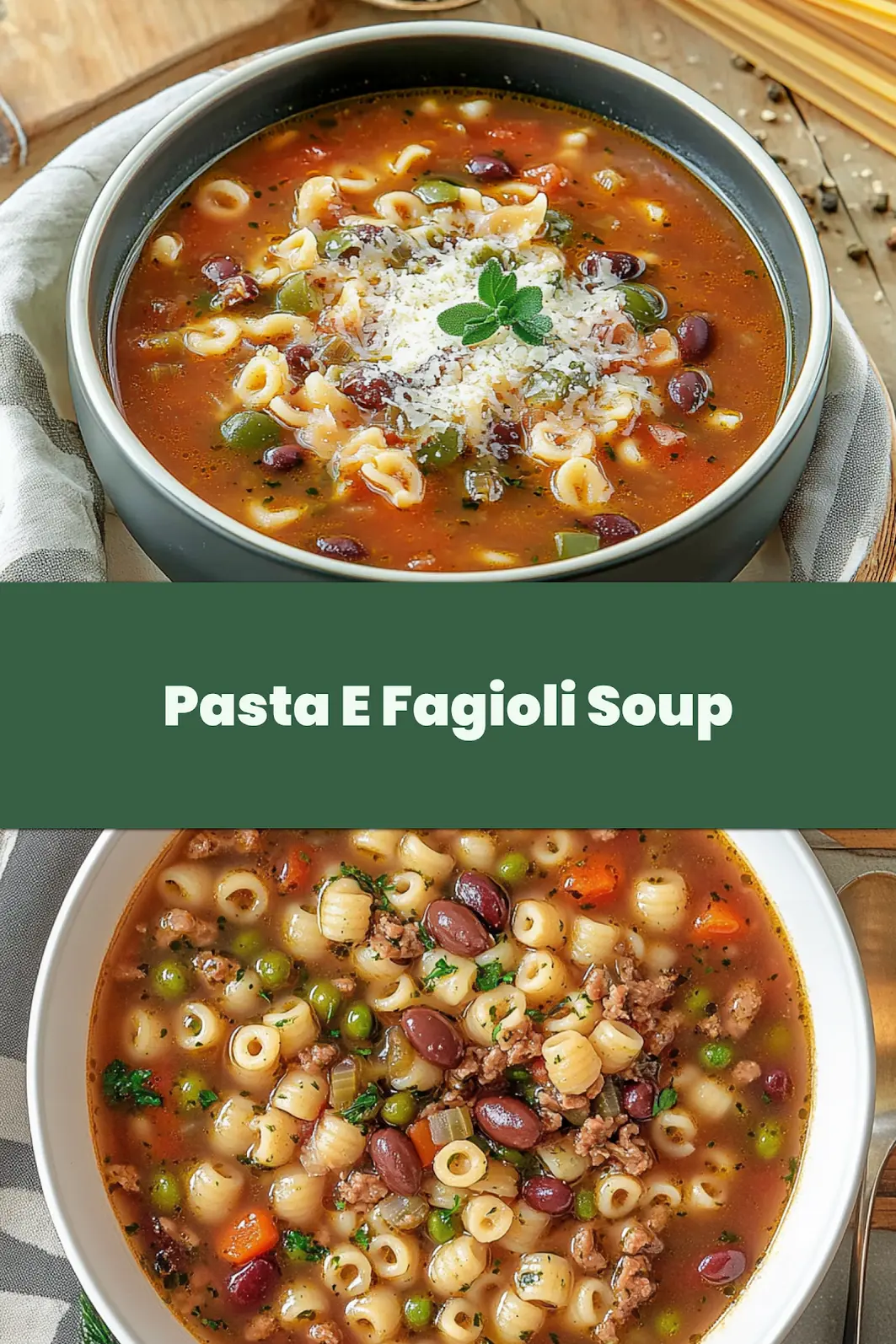 Olive Garden Pasta e Fagioli Soup Easy Weeknight Recipe 4 Olive Garden Pasta e Fagioli Soup centered hero view, clean and uncluttered