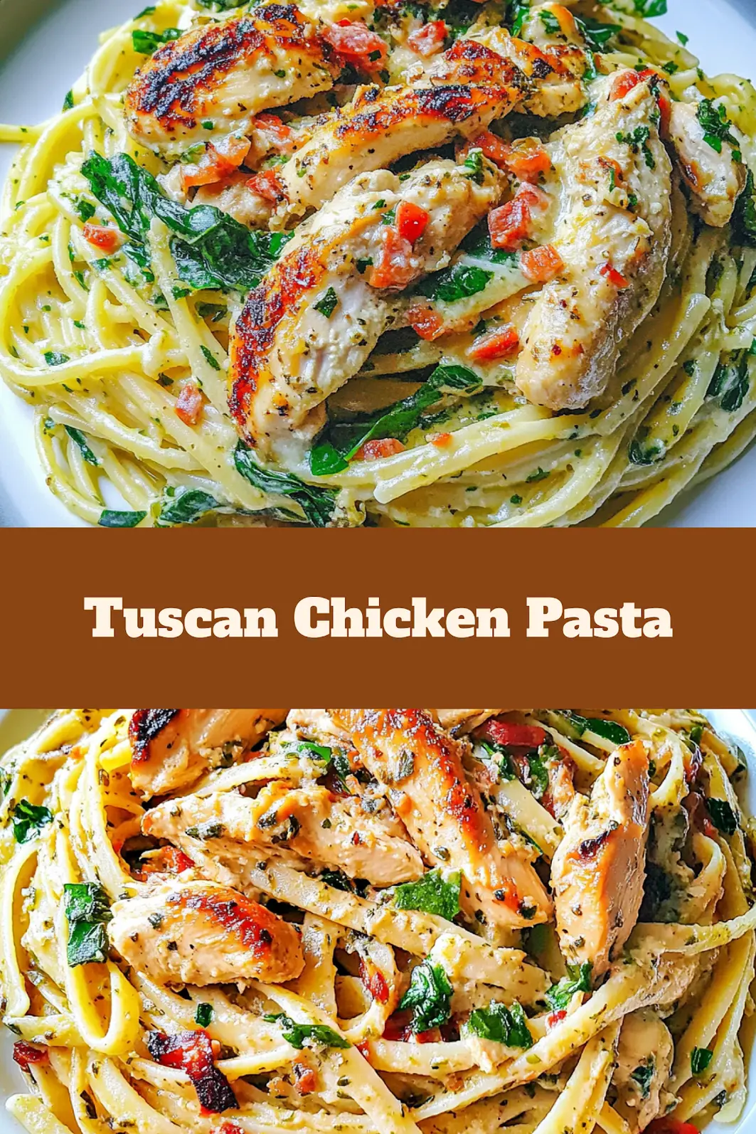 Olive Garden Tuscan Chicken Pasta Easy Weeknight Recipe 4 OLIVE GARDEN TUSCAN CHICKEN PASTA centered hero view, clean and uncluttered