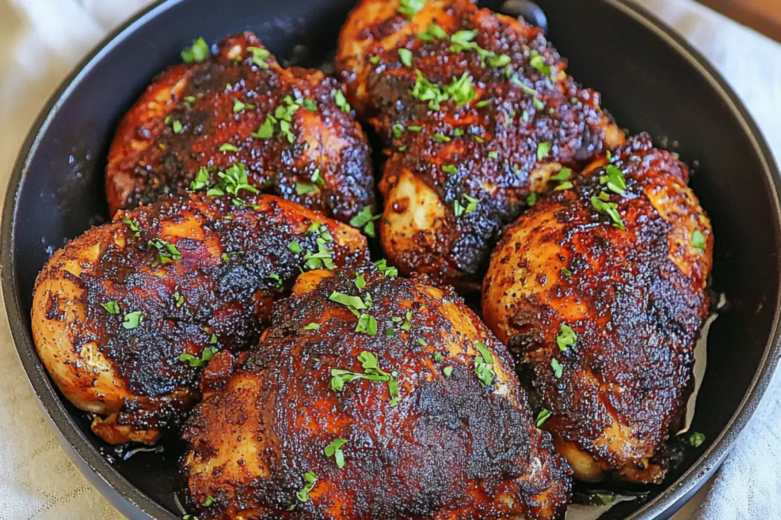 One Pan Chicken Thighs 45 Minutes Easy Weeknight Dinner