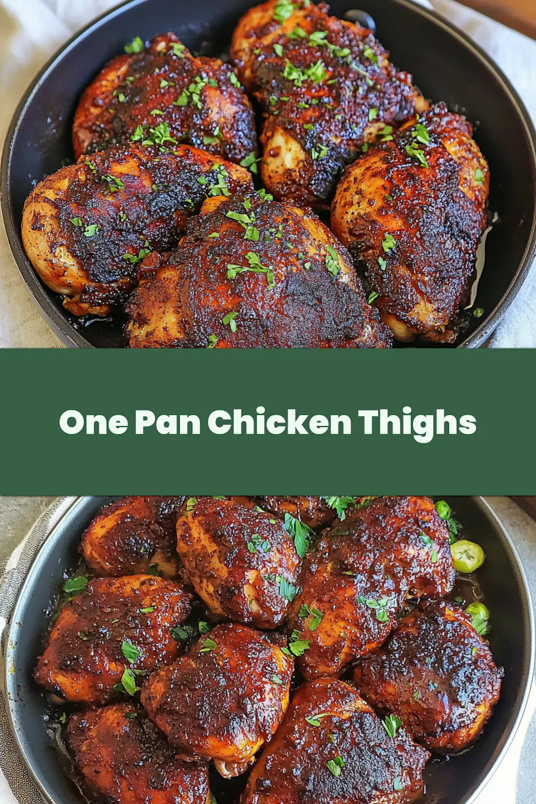 One pan chicken thighs with roasted vegetables, perfect for Pinterest