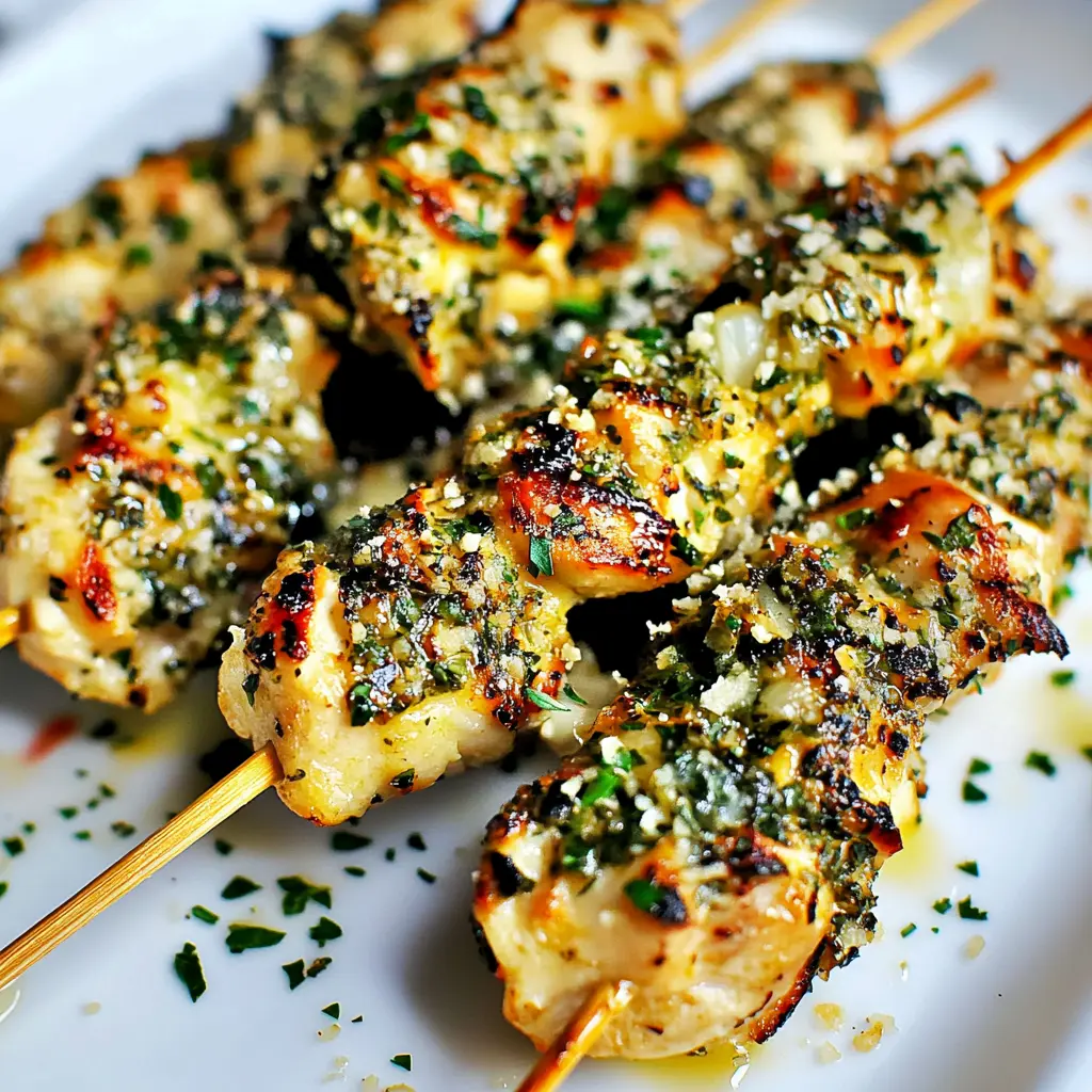 Ranch Garlic Parmesan Chicken Skewers Easy Weeknight Dinner 3 Ranch Garlic Parmesan Chicken Skewers centered hero view, clean and uncluttered