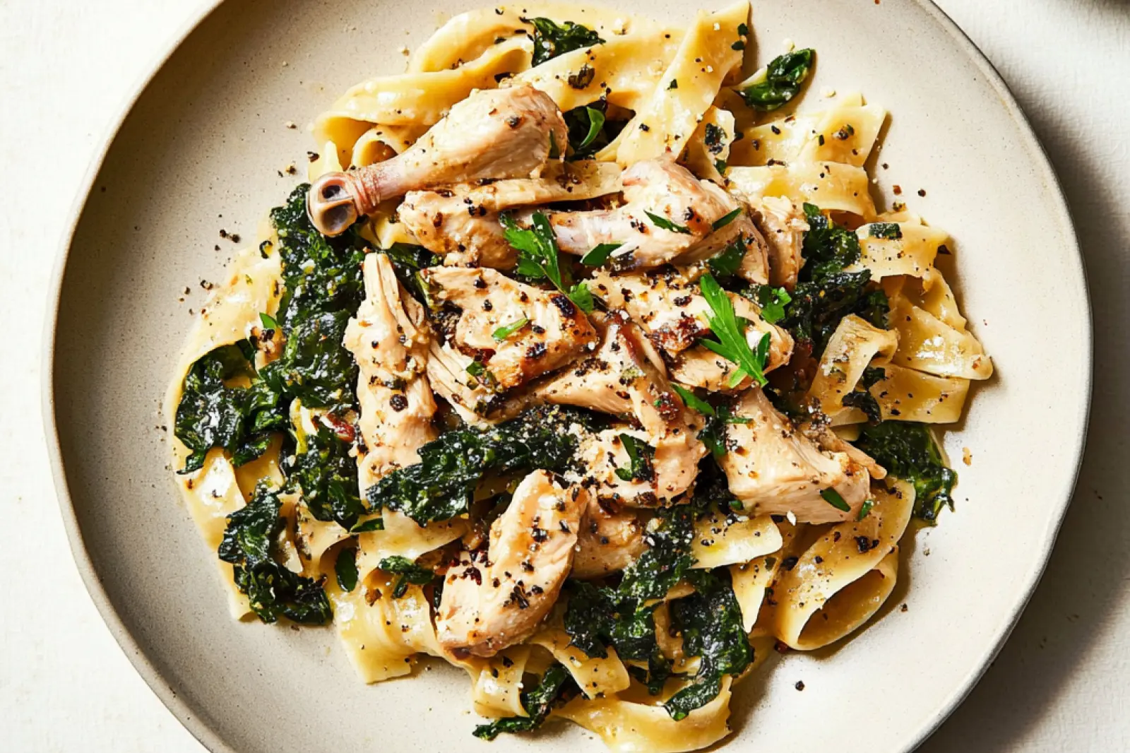 Rotisserie Chicken and Greens Pasta Easy Weeknight Dinner