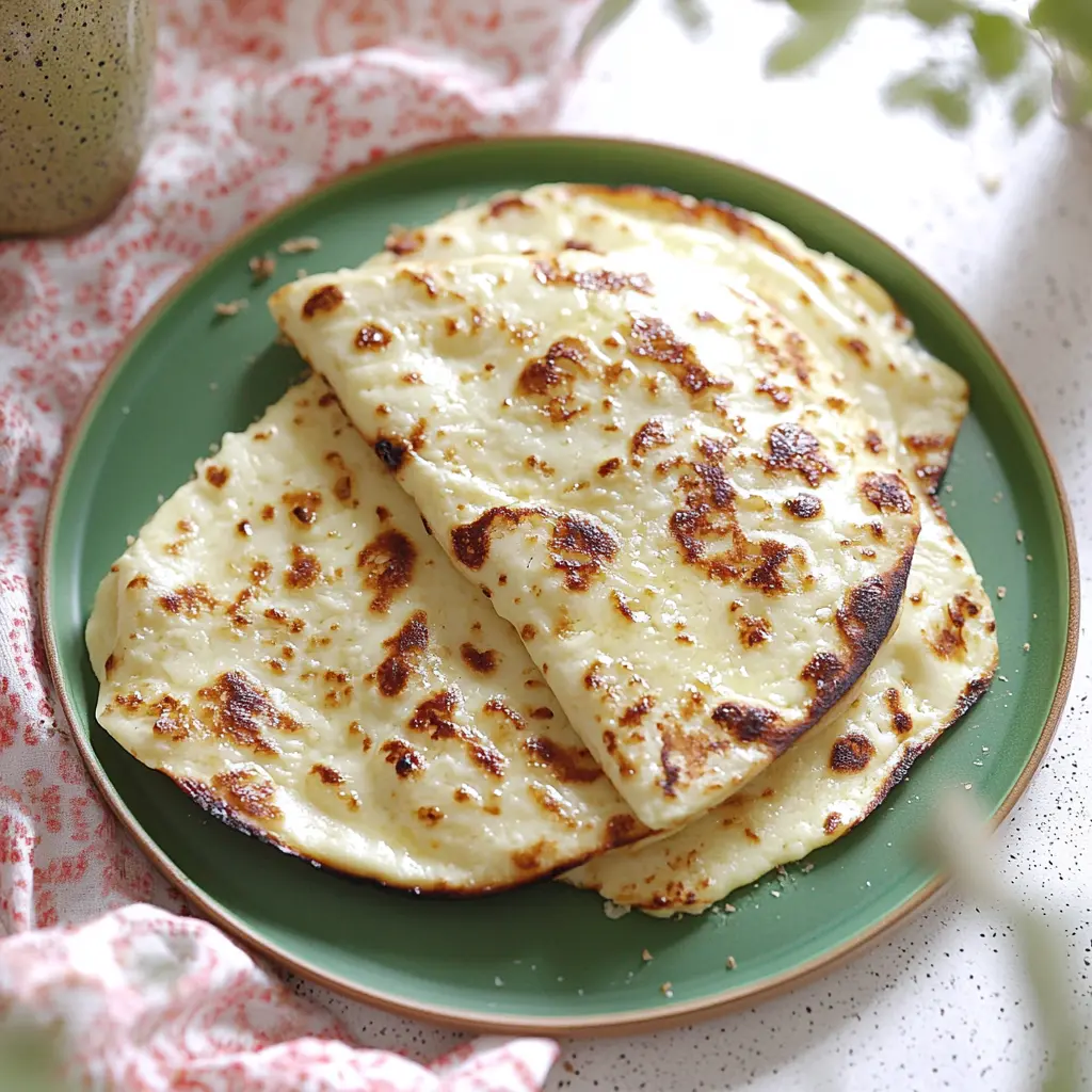 Cottage Cheese Flatbread Recipe Easy Delicious Dinner 2 COTTAGE CHEESE FLATBREAD RECIPE centered hero view, clean and uncluttered