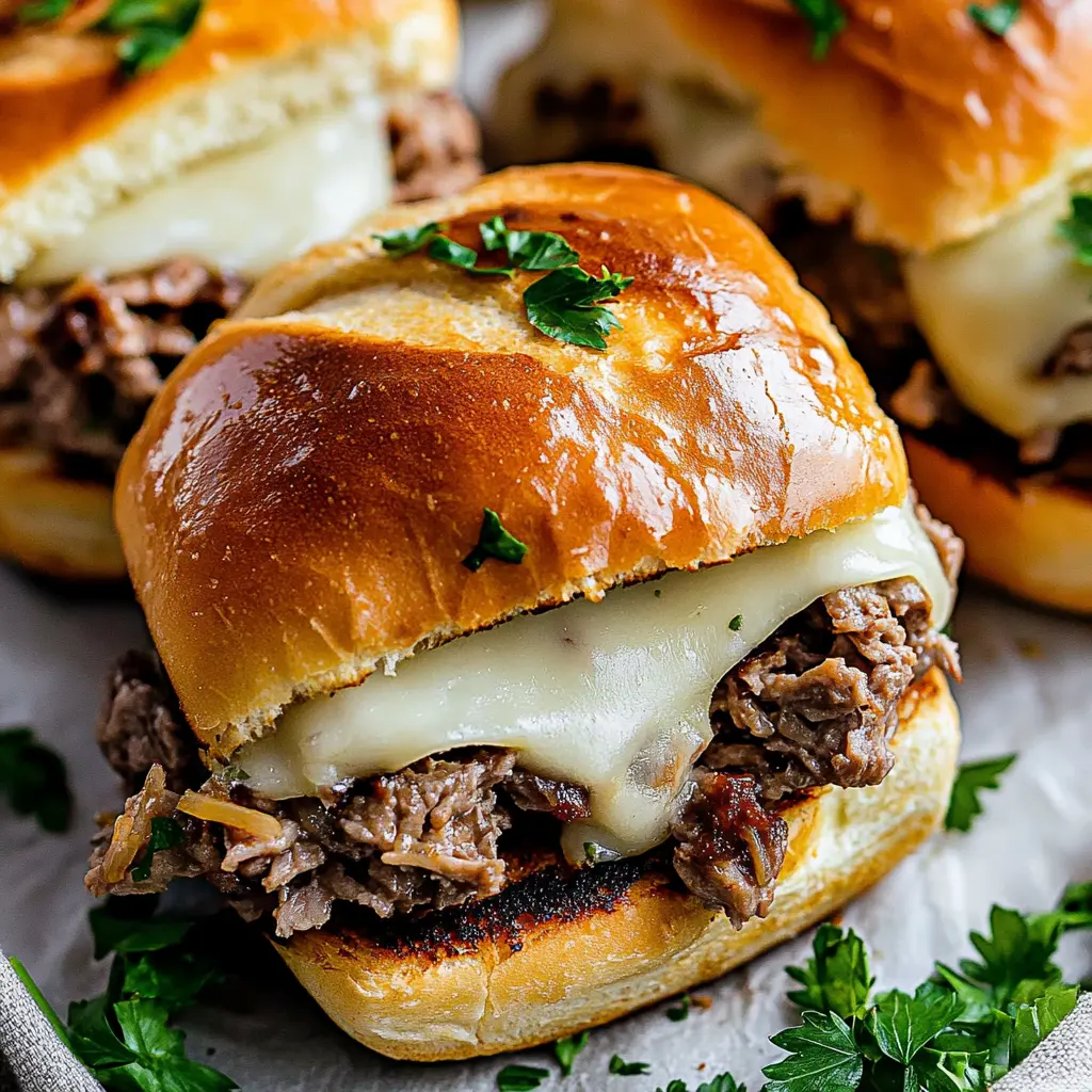 Crafting Crockpot French Dip Sandwiches Easy Dinner 2 CRAFTING CROCKPOT FRENCH DIP SANDWICHES centered hero view, clean and uncluttered