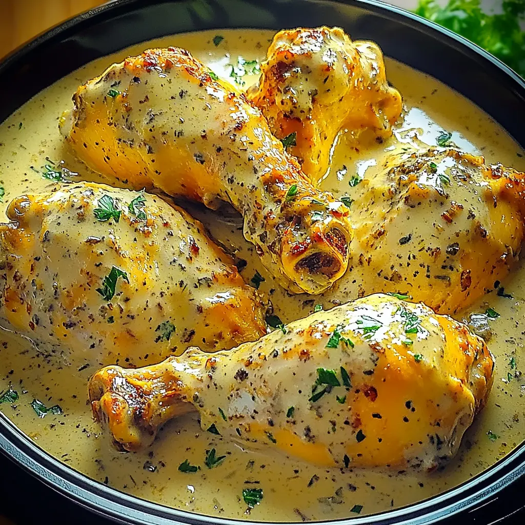 Creamy Ranch Chicken Crockpot Easy Weeknight Dinner 2 CREAMY RANCH CHICKEN CROCKPOT centered hero view, clean and uncluttered