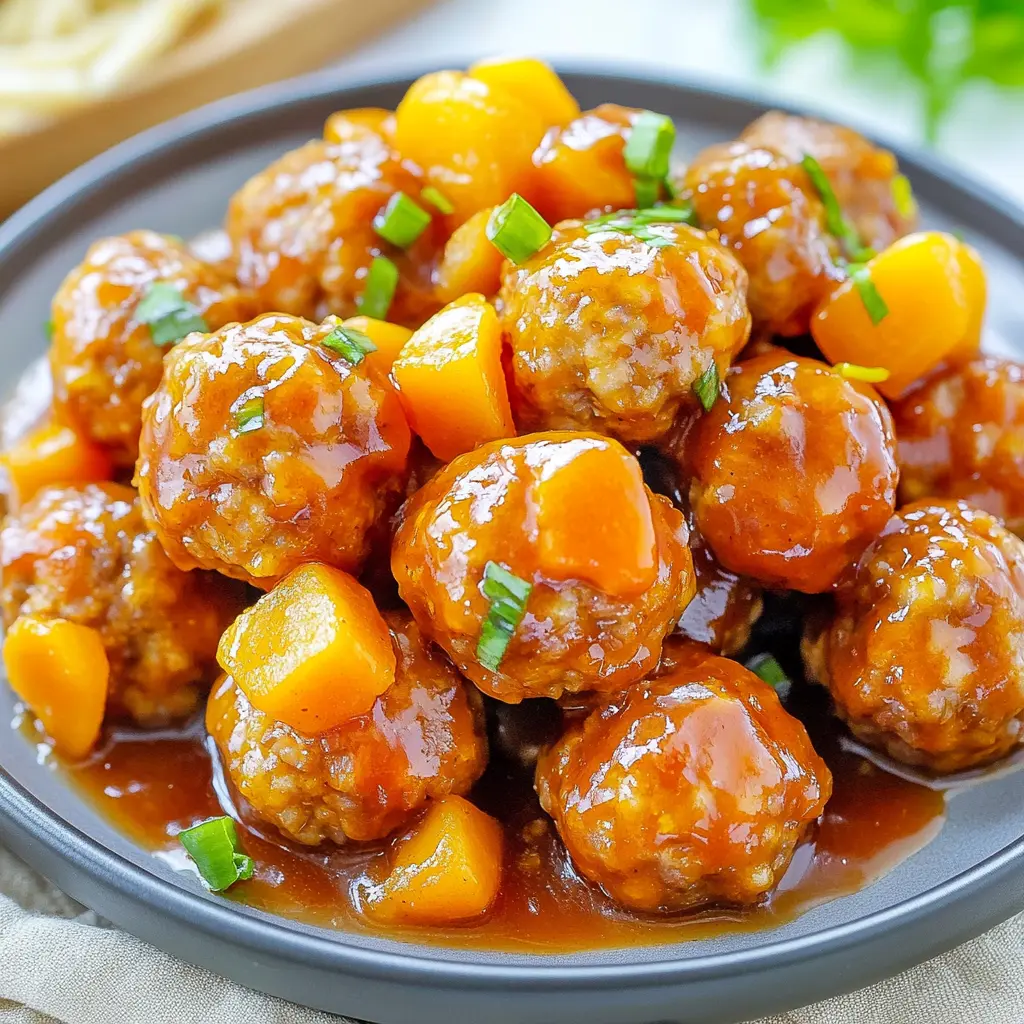 Crock Pot Sweet and Sour Meatballs Easy Weeknight Dinner 2 CROCK POT SWEET AND SOUR MEATBALLS centered hero view, clean and uncluttered