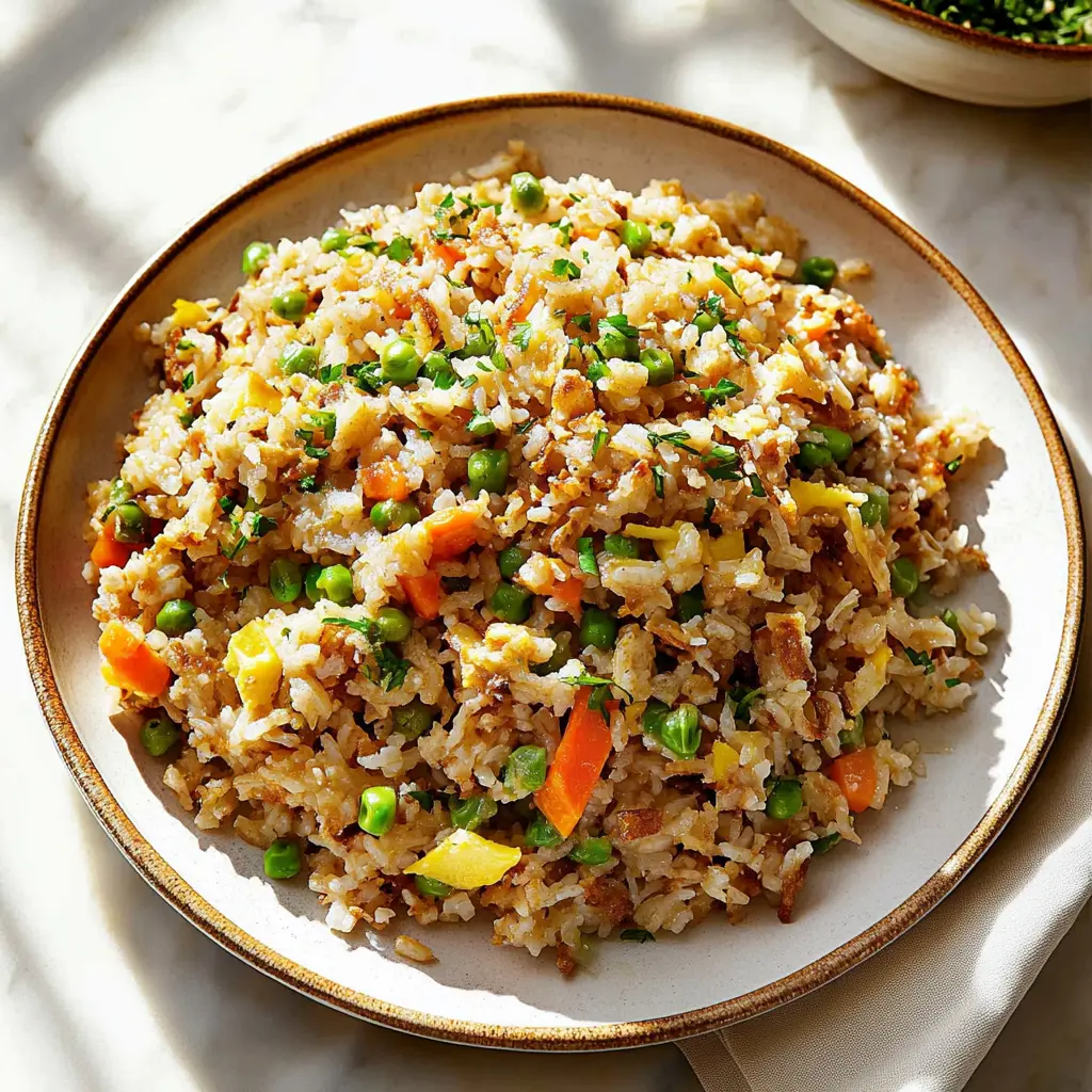 EASY FRIED RICE centered hero view, clean and uncluttered