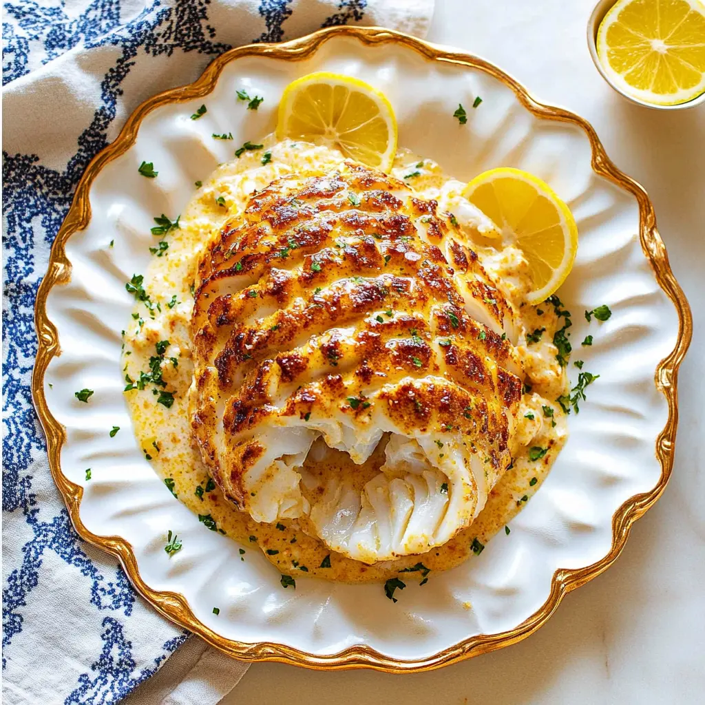 Lemon Butter Cod Recipe Easy Delicious Weeknight Dinner 2 LEMON BUTTER COD RECIPE centered hero view, clean and uncluttered