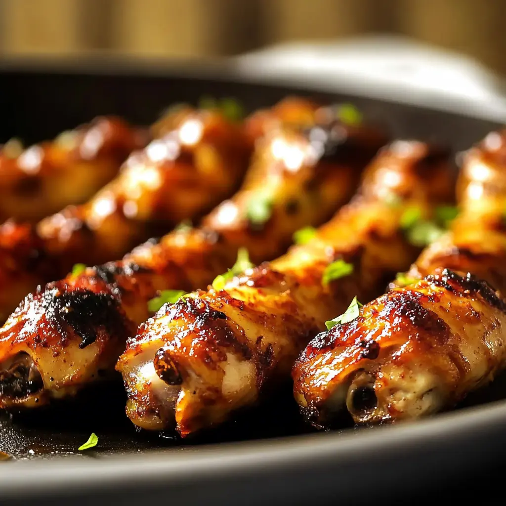 OVEN BAKED CHICKEN DRUMSTICKS centered hero view, clean and uncluttered