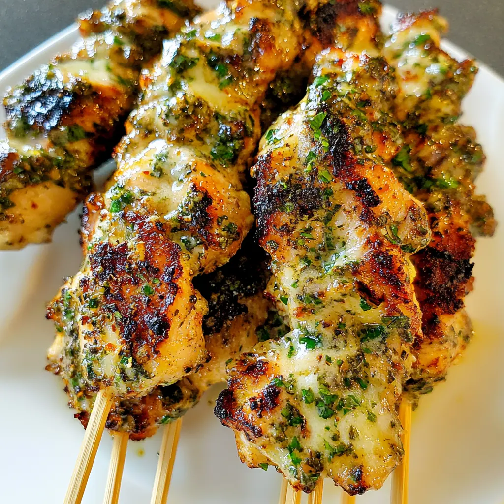 Ranch Garlic Parmesan Chicken Skewers Easy Weeknight Dinner 2 RANCH GARLIC PARMESAN CHICKEN SKEWERS centered hero view, clean and uncluttered