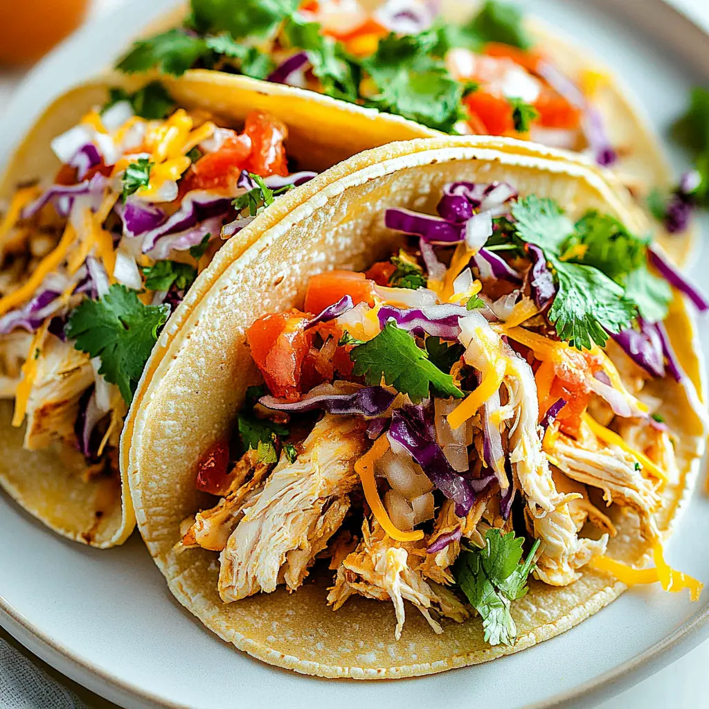 ROTISSERIE CHICKEN TACOS SPRING recipe, served and ready to eat, easy homemade dinner
