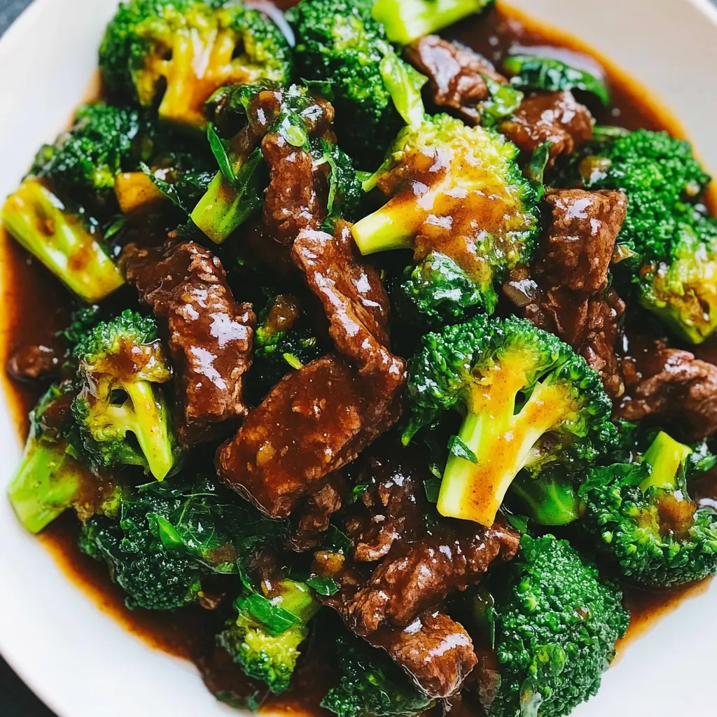 Slow Cooker Beef and Broccoli Easy Weeknight Dinner 2 SLOW COOKER BEEF AND BROCCOLI centered hero view, clean and uncluttered