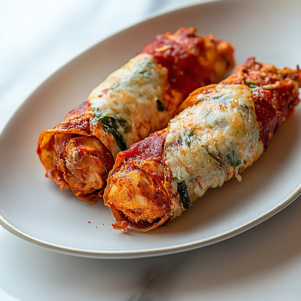 SPICY BUFFALO CHICKEN WRAPS centered hero view, clean and uncluttered