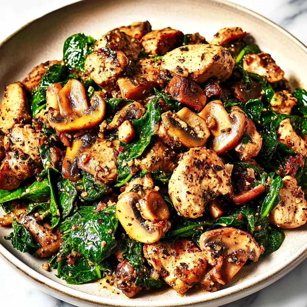 TURKEY SPINACH MUSHROOM centered hero view, clean and uncluttered
