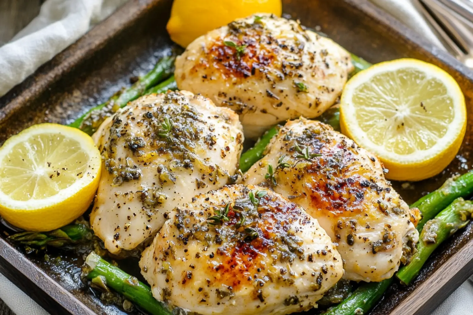 Sheet Pan Chicken Asparagus Lemon Easy Weeknight Dinner