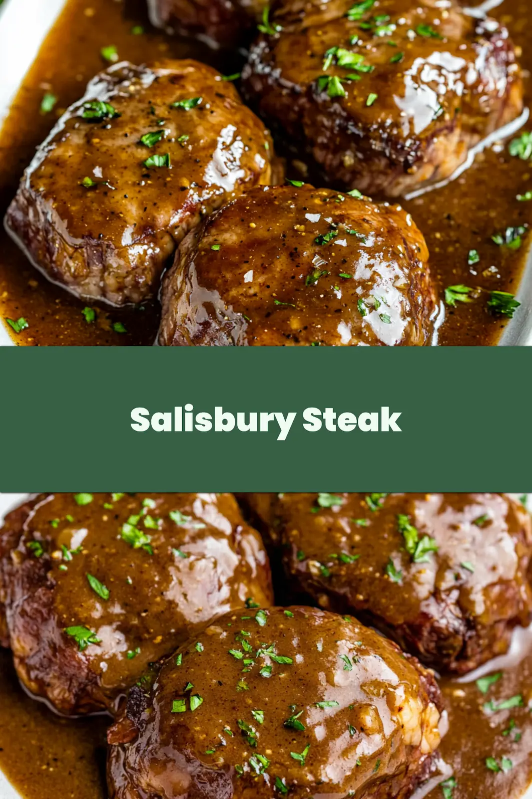 Slow Cooker Salisbury Steak Easy Comforting Dinner 4 SLOW COOKER SALISBURY STEAK centered hero view, clean and uncluttered