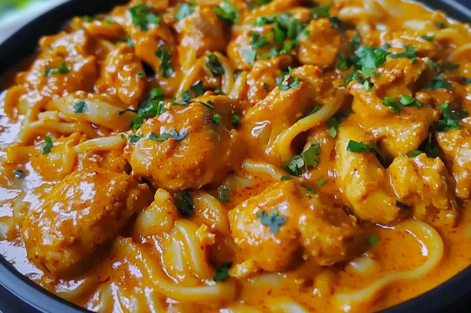 Thai Inspired Coconut Red Curry Chicken Udon Easy Weeknight Dinner