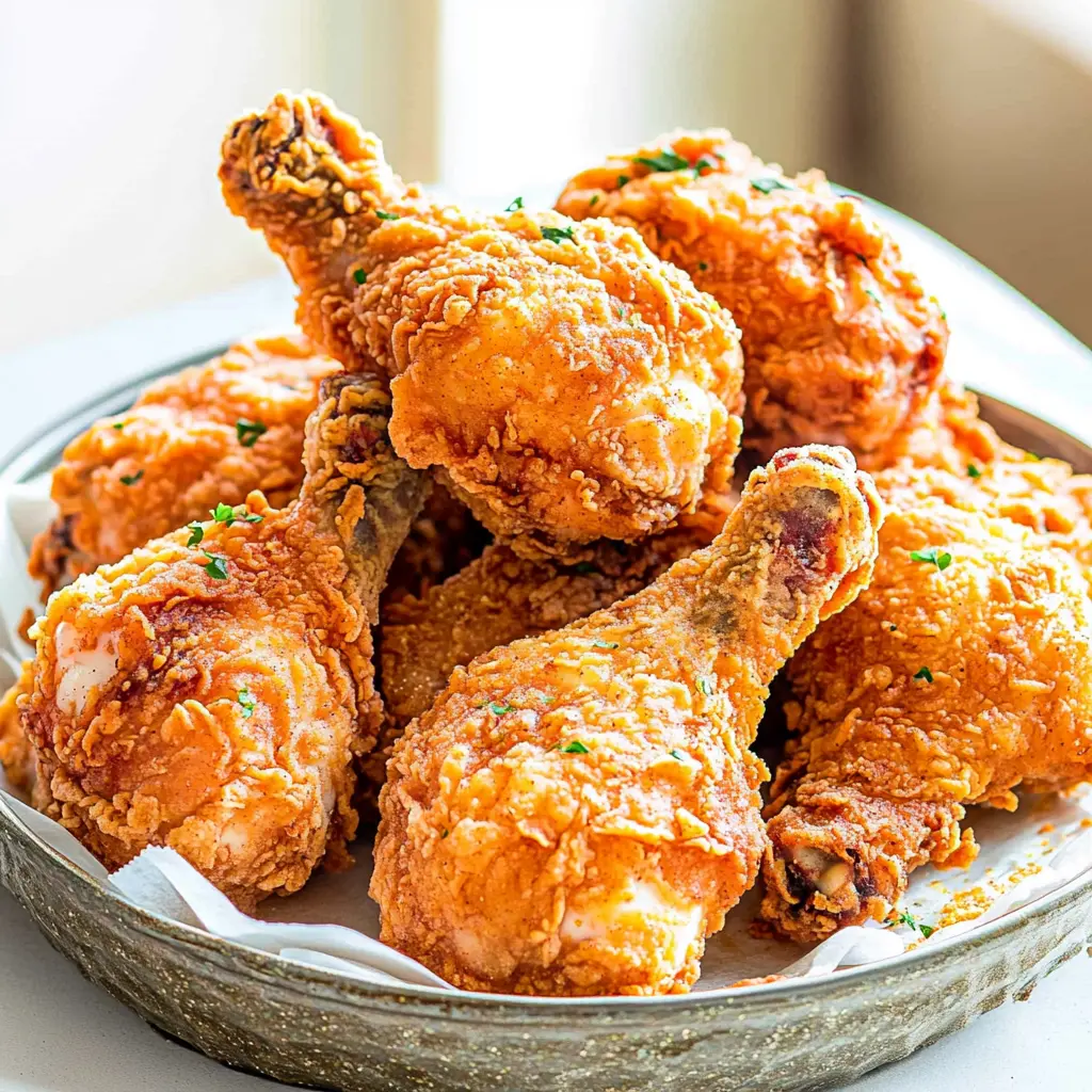 THE BEST SOUTHERN FRIED CHICKEN centered hero view, clean and uncluttered