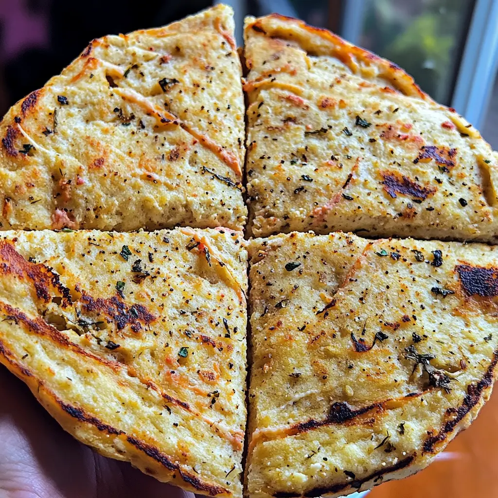 THE EASIEST HIGH PROTEIN FLATBREAD centered hero view, clean and uncluttered