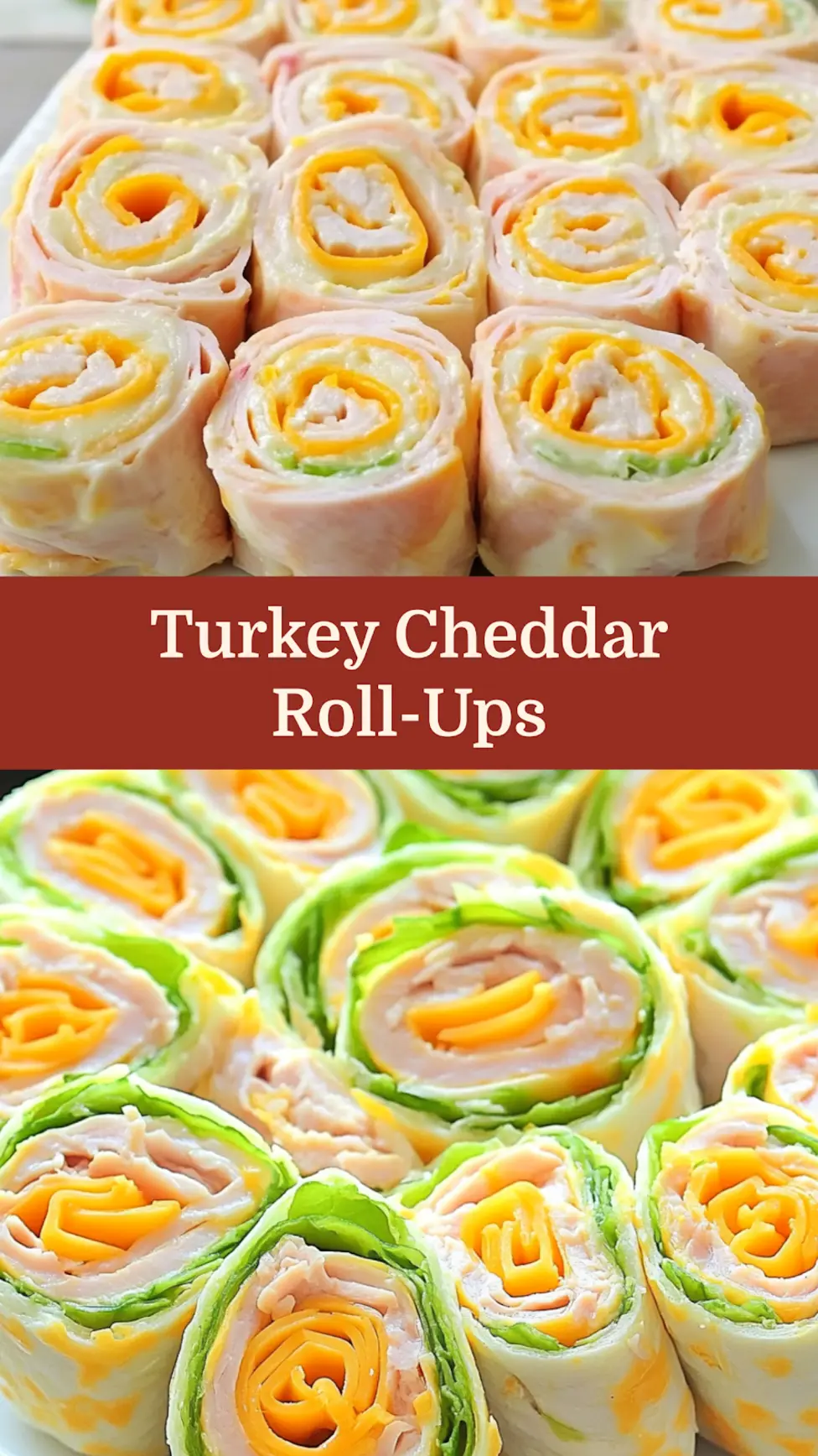 TURKEY CHEDDAR LUNCH ROLL-UPS centered hero view, clean and uncluttered