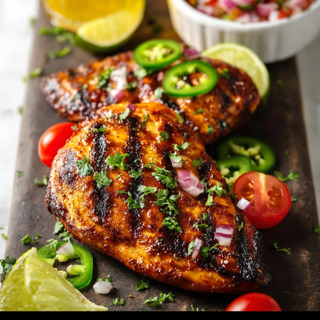 Copycat Chipotle Grilled Chicken recipe, served and ready to eat, easy homemade dish