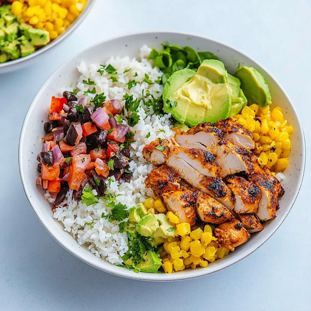 High Protein Chicken Bowl Meal Prep Satisfying Easy Guide 2 HIGH PROTEIN CHICKEN BOWL recipe, served and ready to eat, easy homemade dinner