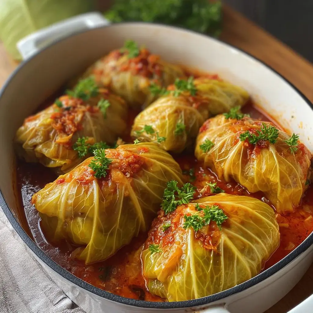 Polish Cabbage Rolls Anti Inflammatory Comforting Recipe 2 Polish Cabbage Rolls Anti Inflammatory recipe, served and ready to eat, easy homemade dinner